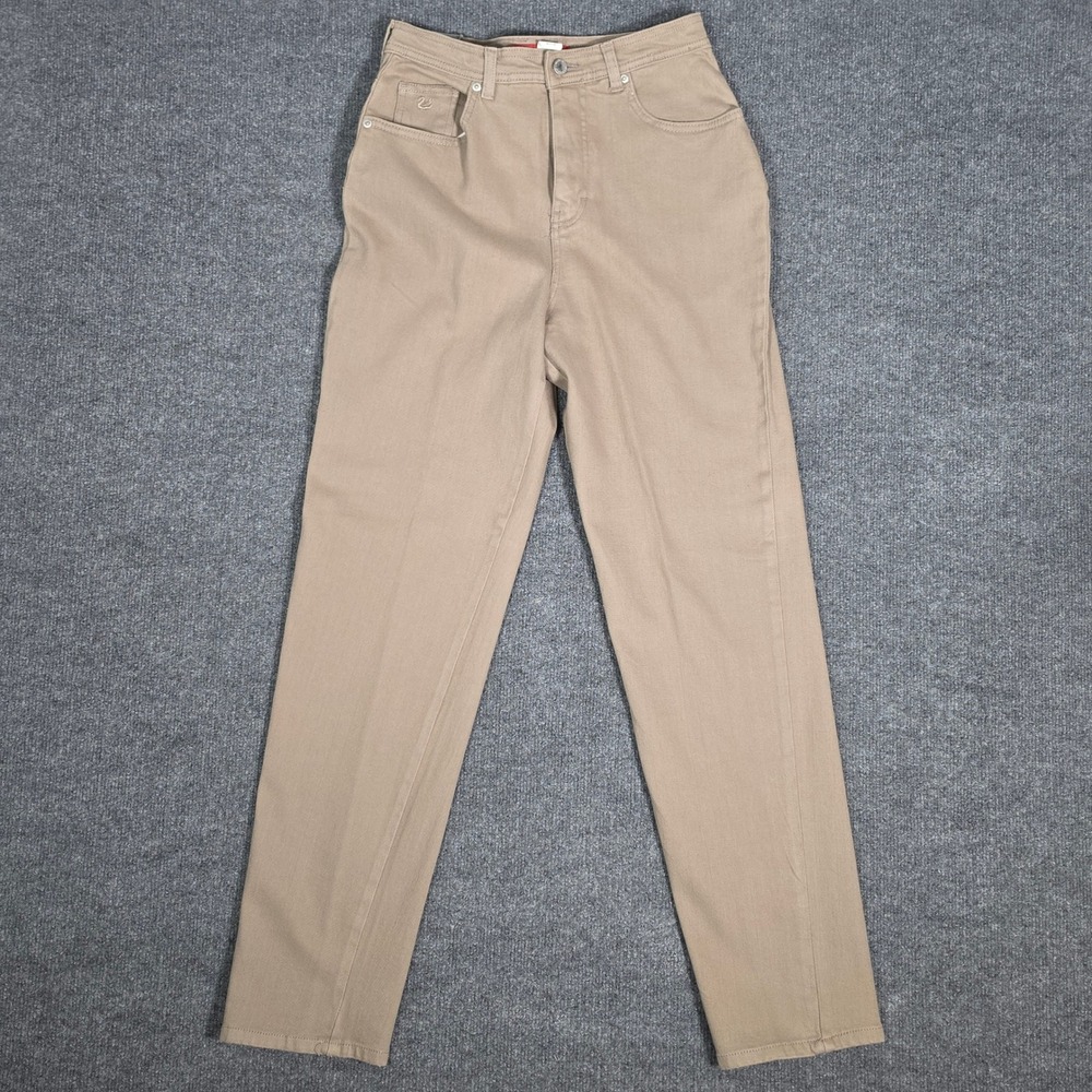 Gloria Vanderbilt Tan Khaki High Rise Tapered Pants Womens Size 10 Medium Cotton